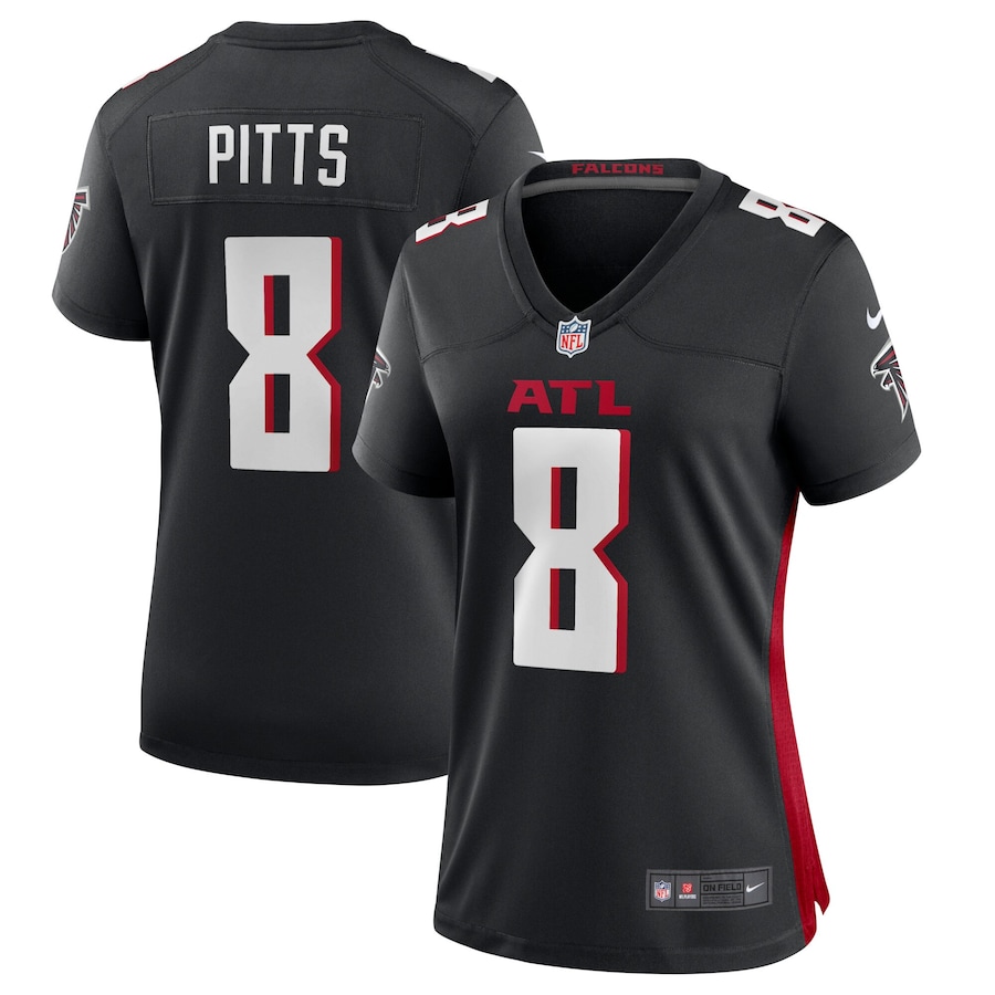 Women's - Atlanta Falcons Nike Home Game Black - Kyle Pitts Jersey Women's - Atlanta Falcons Nike Home Game Black - Kyle Pitts Jersey