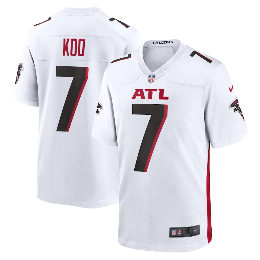 Youth - Atlanta Falcons Nike Road Game White - Younghoe Koo Jersey