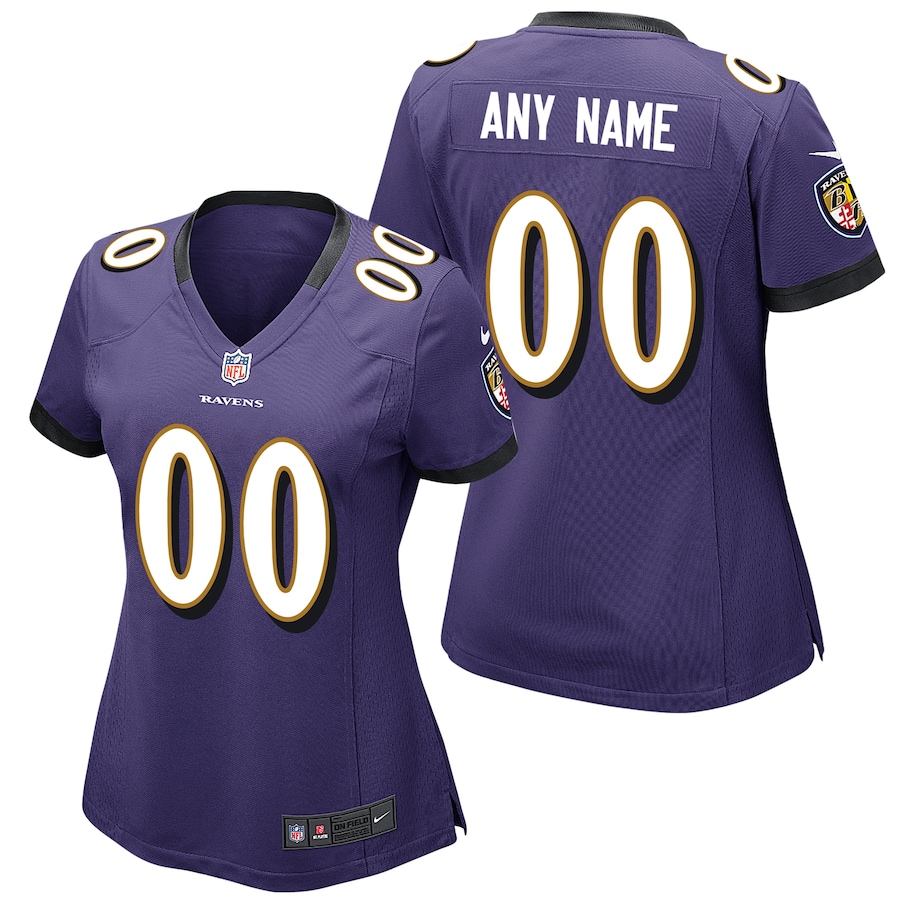 Women's - Baltimore Ravens Home Game Custom Jersey