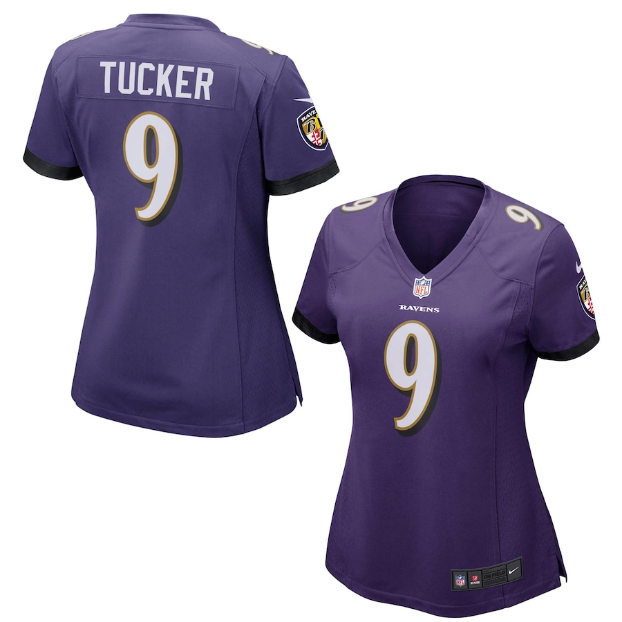 Women's - Baltimore Ravens Home Game Justin Tucker Jersey