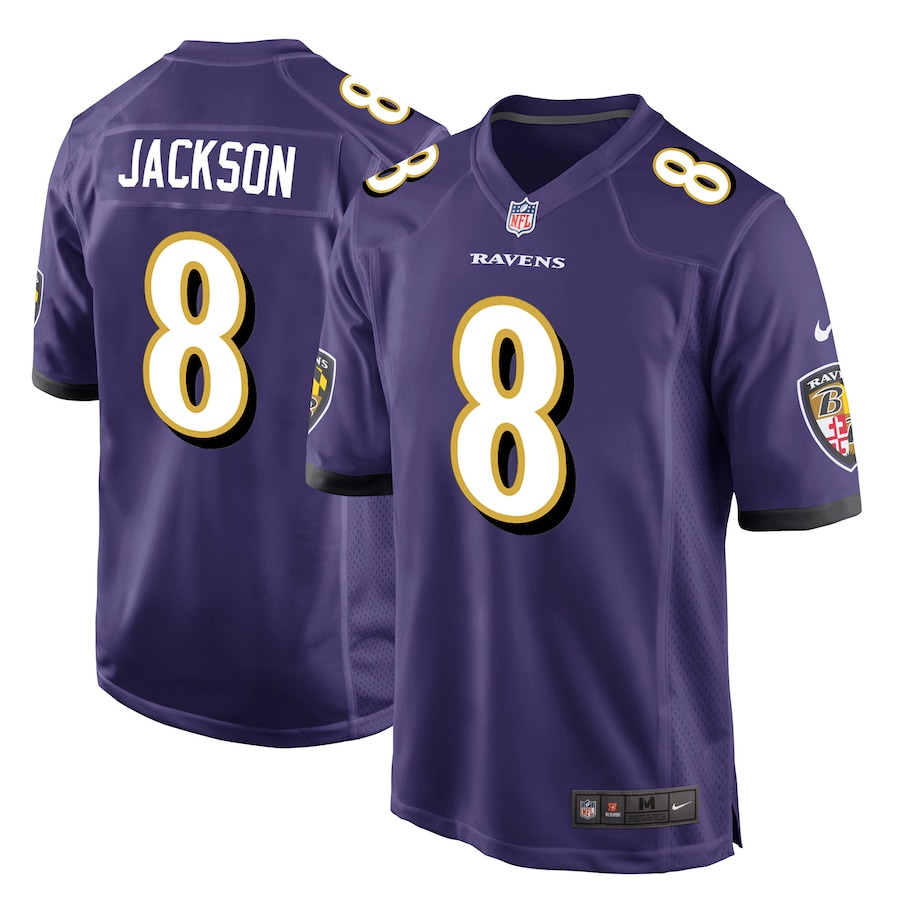 Youth - Baltimore Ravens Home Game Lamar Jackson Jersey
