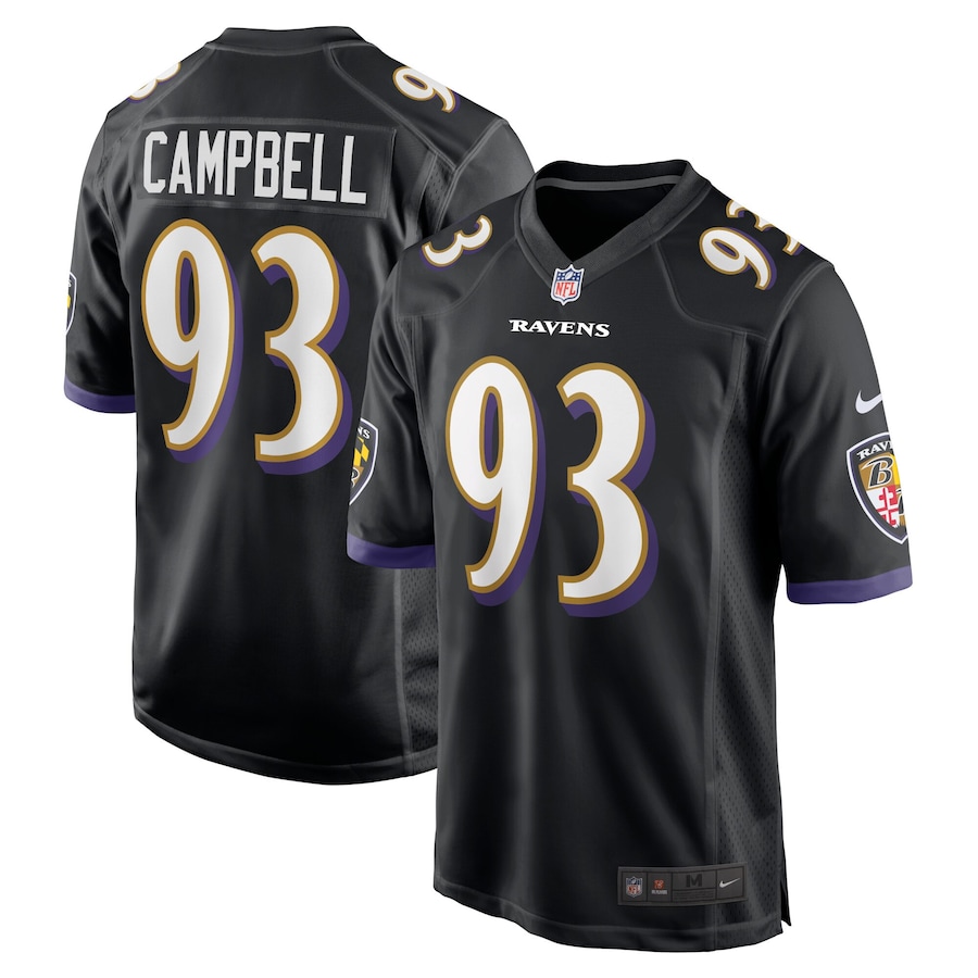 Youth - Baltimore Ravens Nike Game Alternate Black - Calais Campbell Jersey