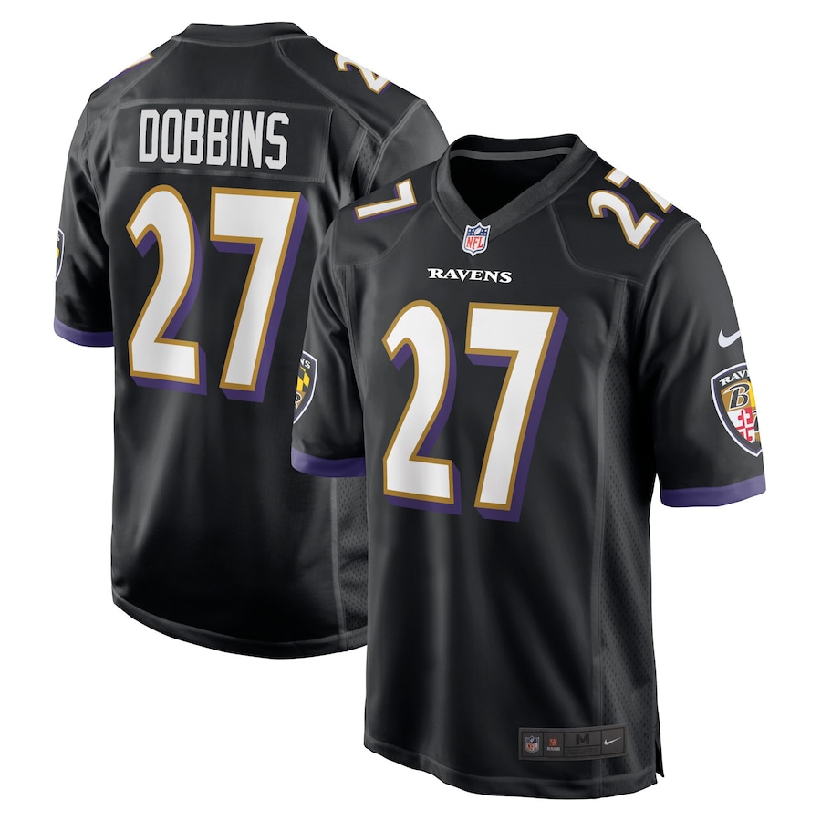Youth - Baltimore Ravens Nike Game Alternate Black - J.K. Dobbins Jersey Youth - Baltimore Ravens Nike Game Alternate Black - J.K. Dobbins Jersey