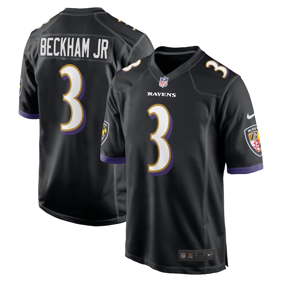 Youth - Baltimore Ravens Nike Game Alternate Black - Odell Beckham Jr Jersey