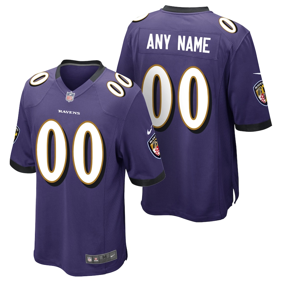 Men's - Baltimore Ravens Nike Game New Orchid - Custom Jersey