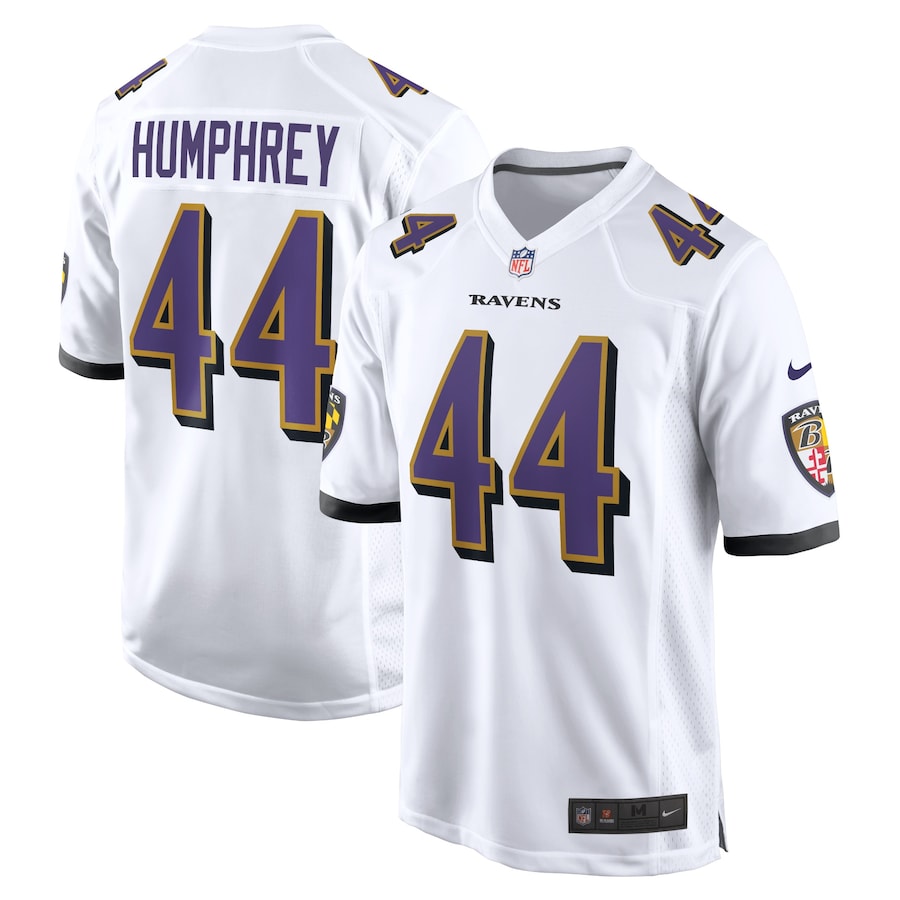 Youth - Baltimore Ravens Nike Road Game White - Marlon Humphrey Jersey