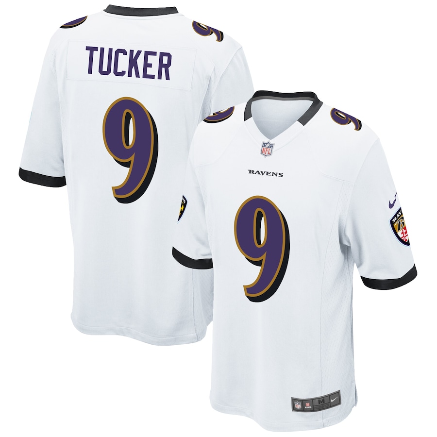 Youth - Baltimore Ravens Road Game Justin Tucker Jersey
