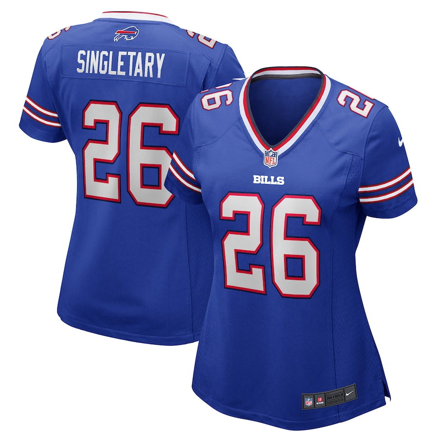 Women's - Buffalo Bills Nike Home Game Royal Blue - Devin Singletary Jersey Women's - Buffalo Bills Nike Home Game Royal Blue - Devin Singletary Jersey