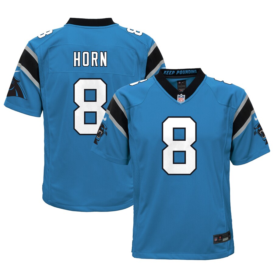 Youth - Carolina Panthers Nike Alternate Game Blue - Jaycee Horn Jersey