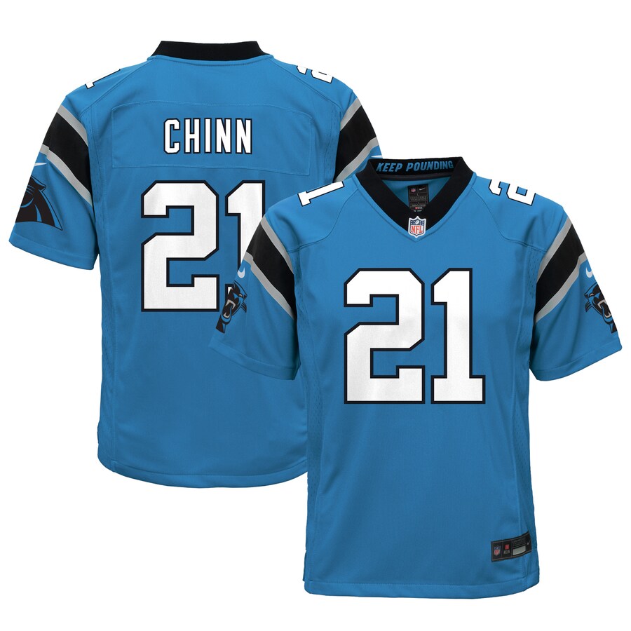 Youth - Carolina Panthers Nike Alternate Game Blue - Jeremy Chinn Jersey