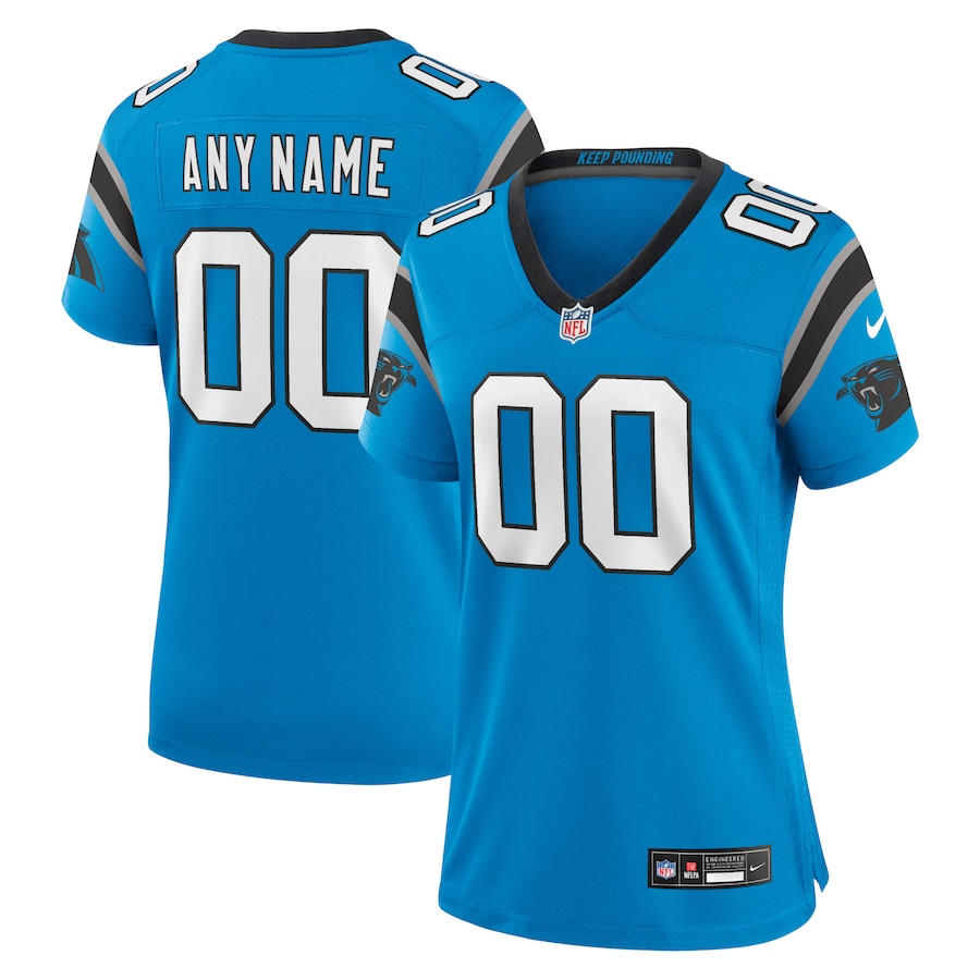 Women's - Carolina Panthers Nike Alternate Game Custom Jersey