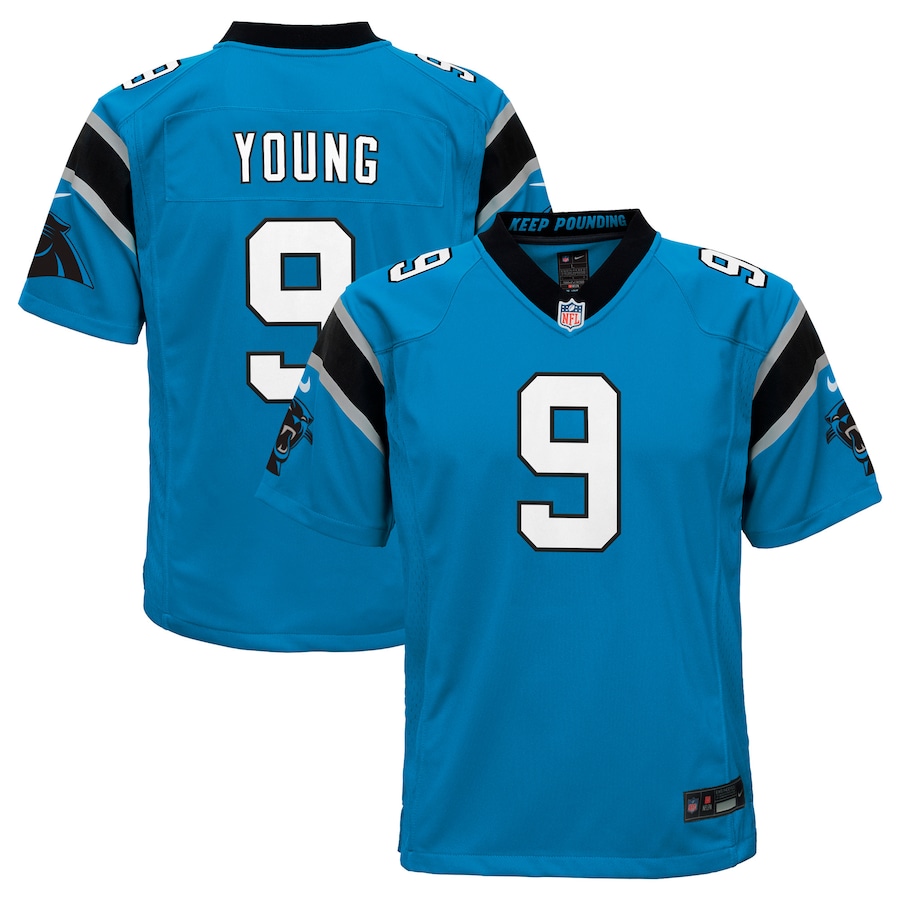 Youth - Carolina Panthers Nike Alternate Game 2023 NFL Draft First Round Pick - Blue - Bryce Young Jersey