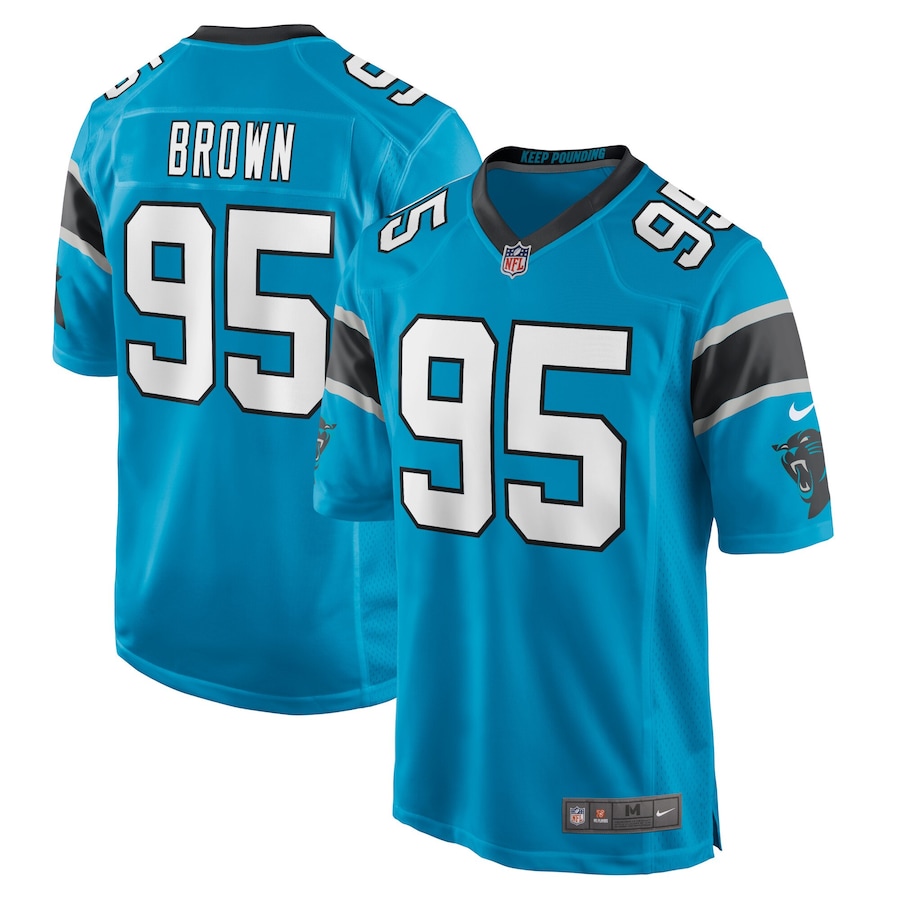 Youth - Carolina Panthers Nike Game Alternate Blue - Derrick Brown Jersey