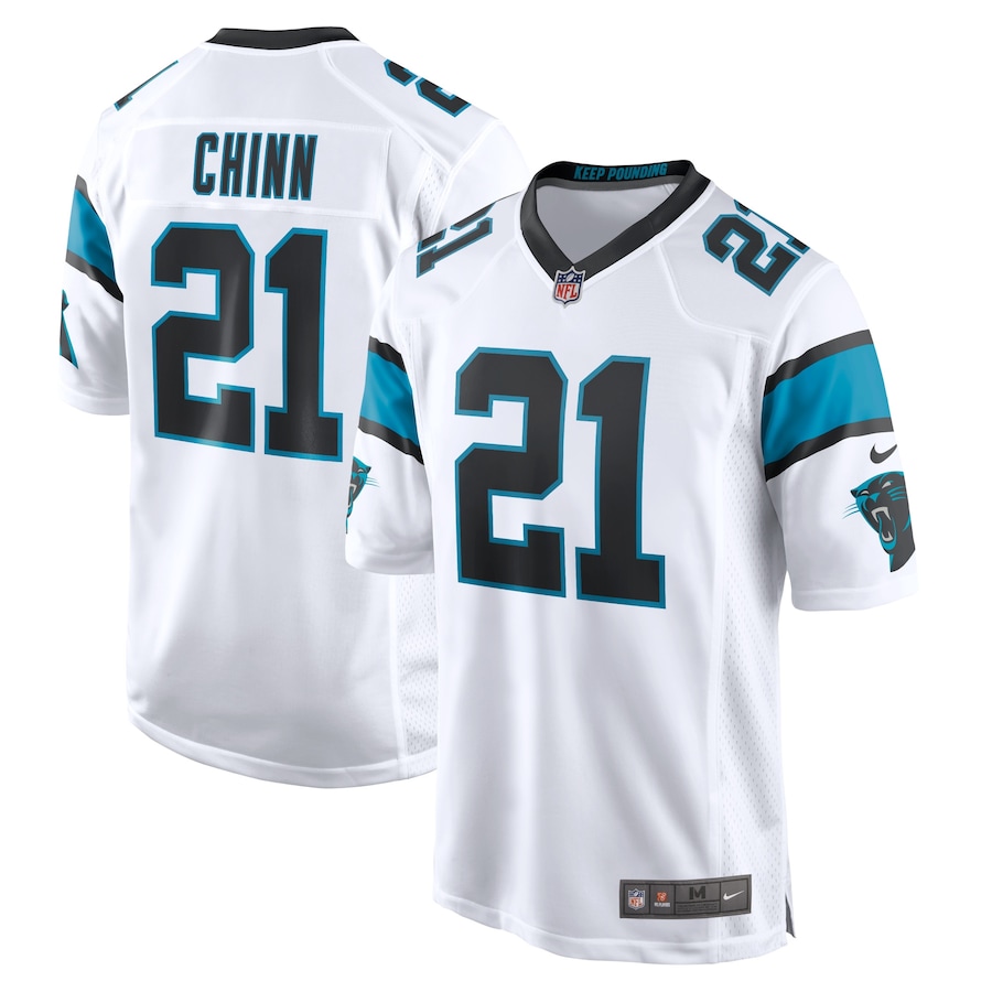 Youth - Carolina Panthers Nike Game Road White - Jeremy Chinn Jersey