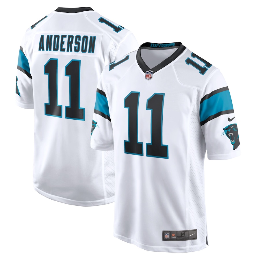 Youth - Carolina Panthers Nike Game Road White - Robbie Anderson- Jersey