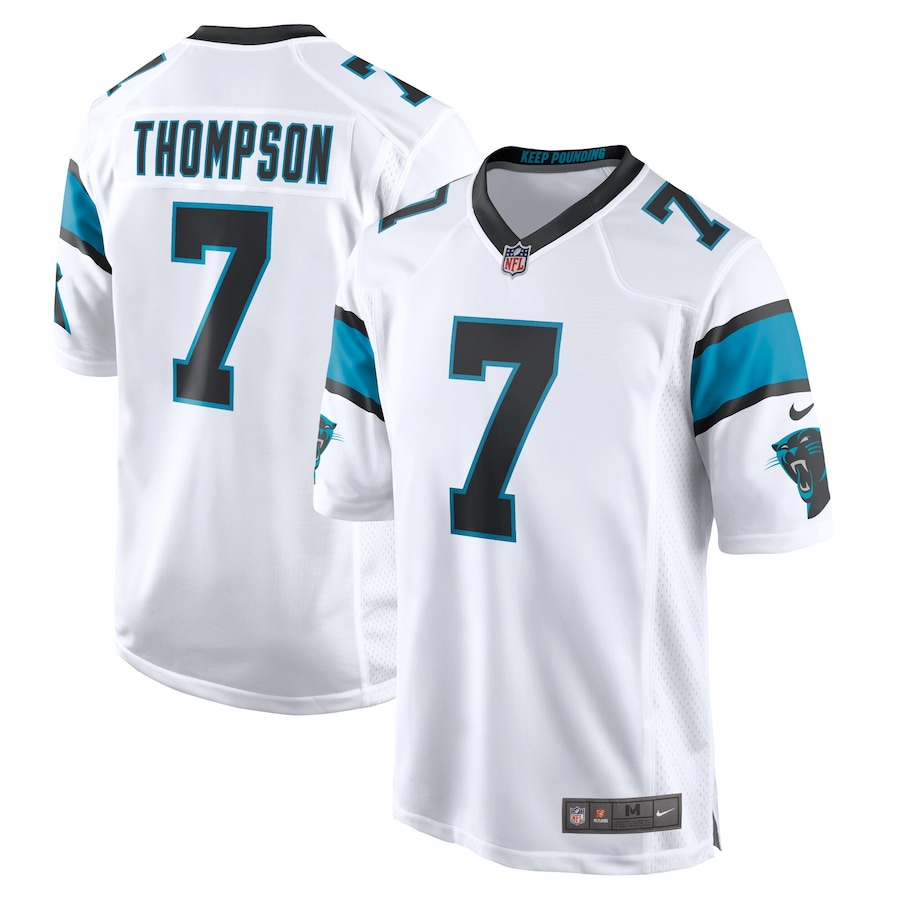 Youth - Carolina Panthers Nike Game Road White - Shaq Thompson Jersey