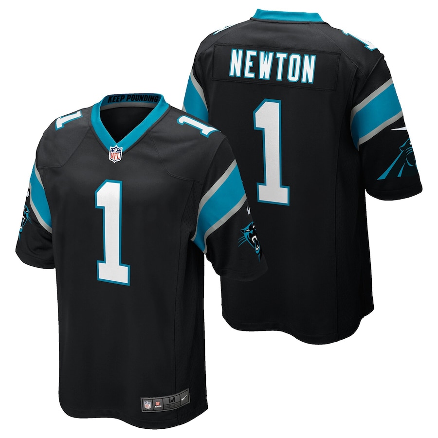 Youth - Carolina Panthers Nike Home Game Black - Cam Newton Jersey