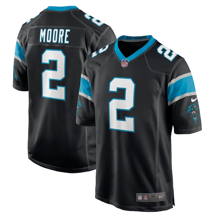 Youth - Carolina Panthers Nike Home Game Black - DJ Moore- Jersey