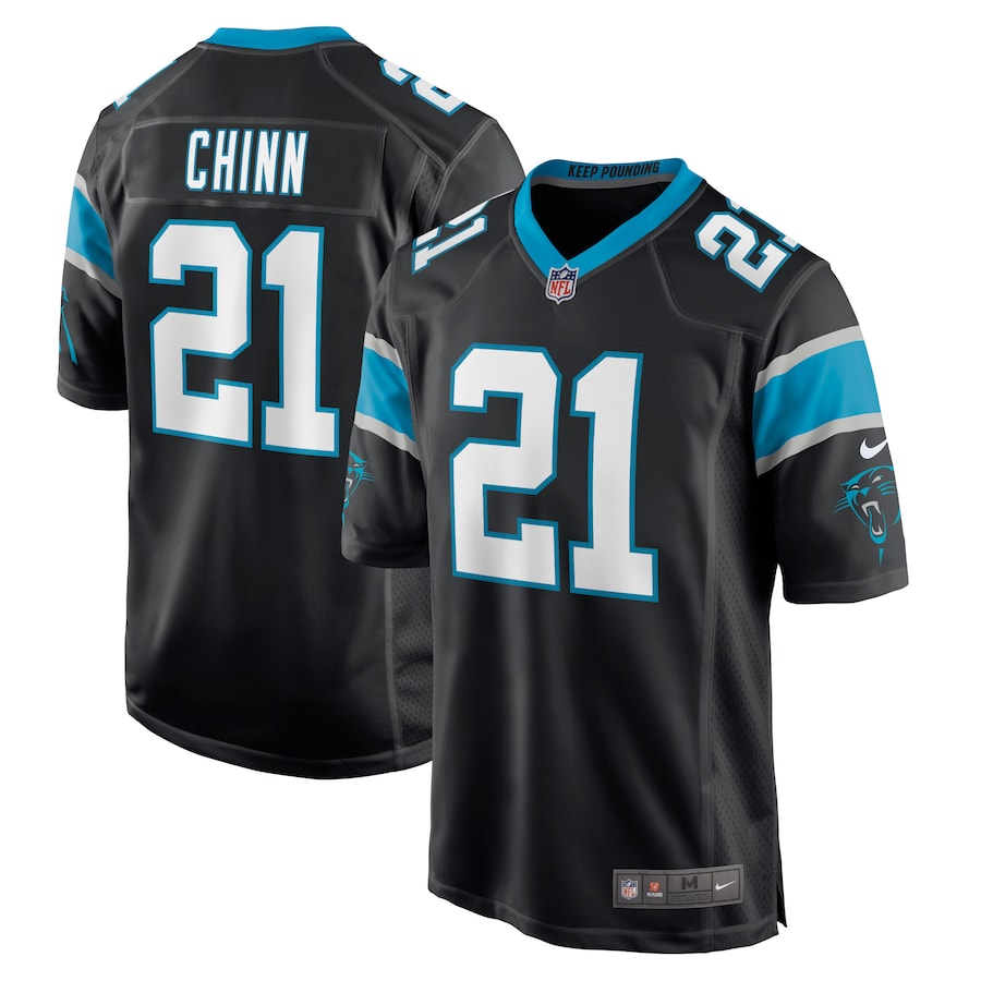 Youth - Carolina Panthers Nike Home Game Black - Jeremy Chinn Jersey