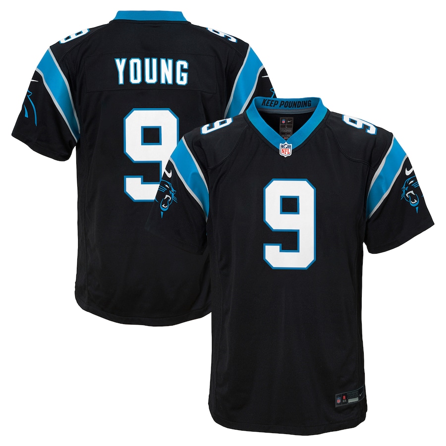 Youth - Carolina Panthers Nike Home Game 2023 NFL Draft First Round Pick - Black - Bryce Young Jersey