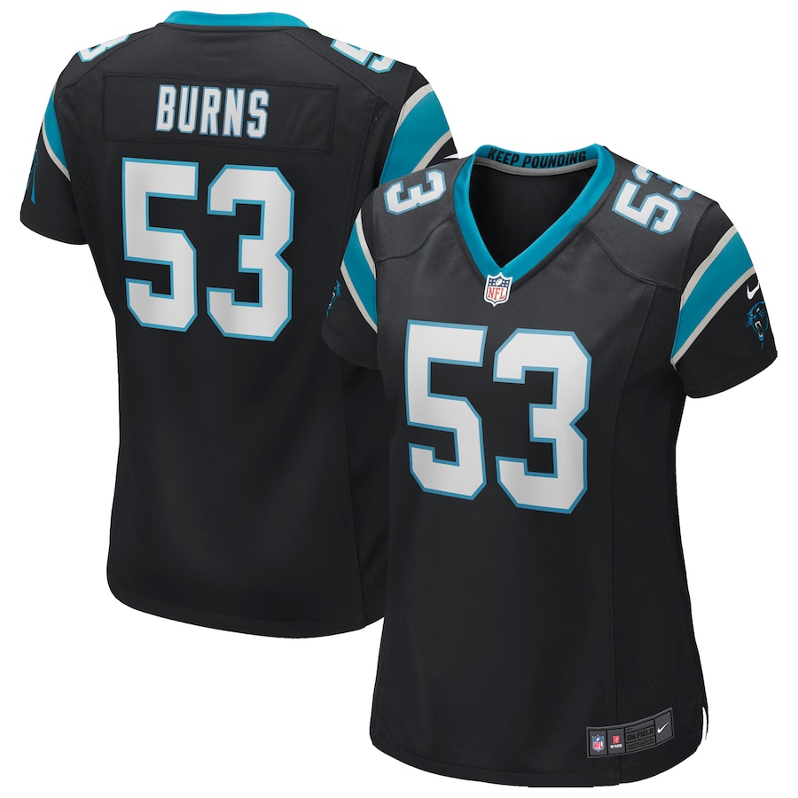 Women's - Carolina Panthers Nike Home Game Team Colour Black - Brian Burns Jersey