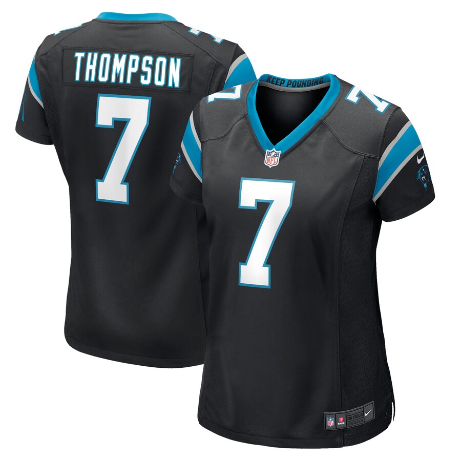 Women's - Carolina Panthers Nike Home Game Team Colour Black - Shaq Thompson Jersey