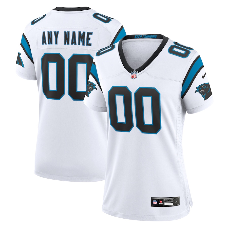 Women's - Carolina Panthers Nike Road Game Custom Jersey