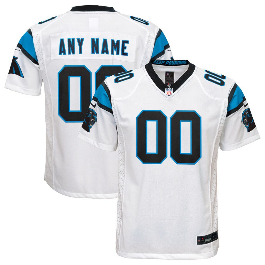 Youth - Carolina Panthers Nike Road Game Custom Jersey