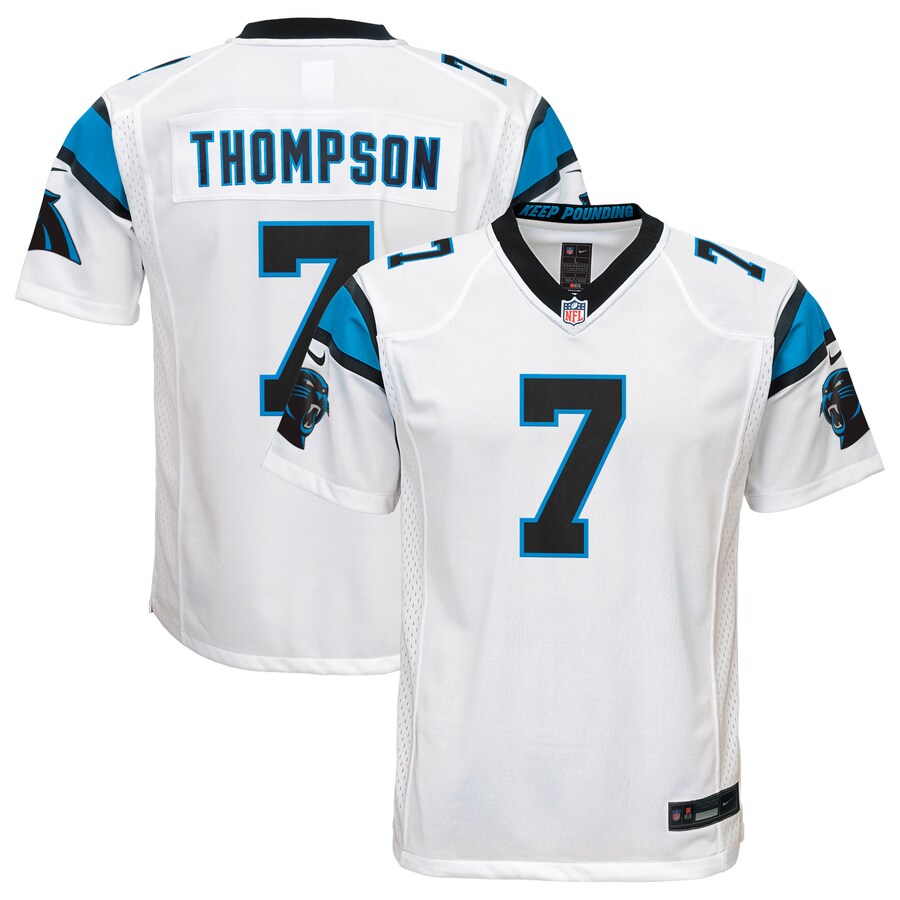 Youth - Carolina Panthers Nike Road Game White - Shaq Thompson Jersey