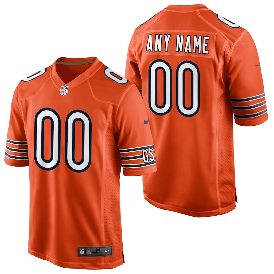 Men's - Chicago Bears Nike Game Alternate Orange - Custom Jersey Men's - Chicago Bears Nike Game Alternate Orange - Custom Jersey