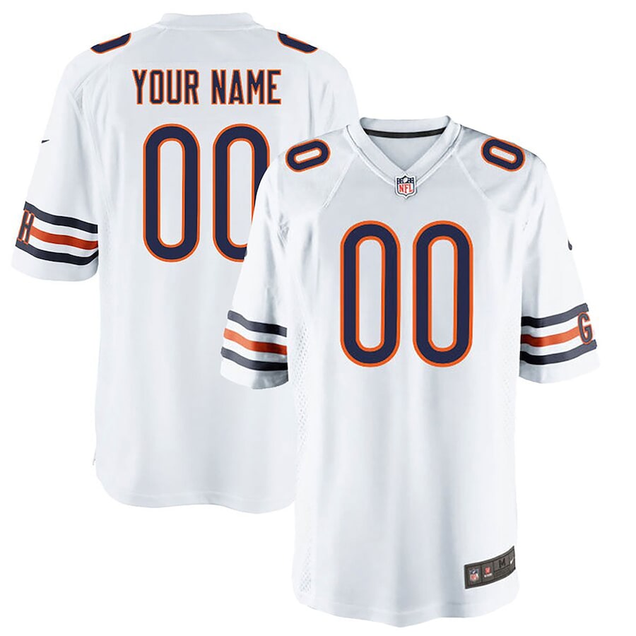 Men's - Chicago Bears Nike Game Road White - Custom Jersey Men's - Chicago Bears Nike Game Road White - Custom Jersey