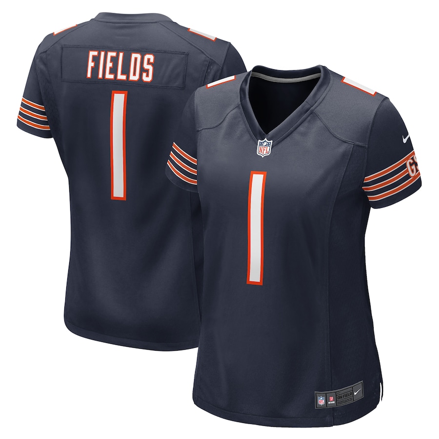 Women's - Chicago Bears Nike Home Game Team Colour Navy - Justin Fields Jersey