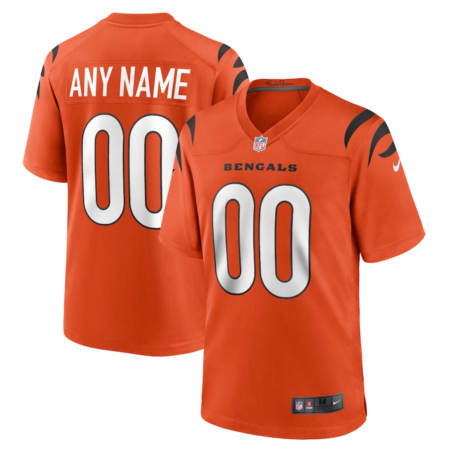 Men's - Cincinnati Bengals Nike Game Alternate Orange - Custom Jersey