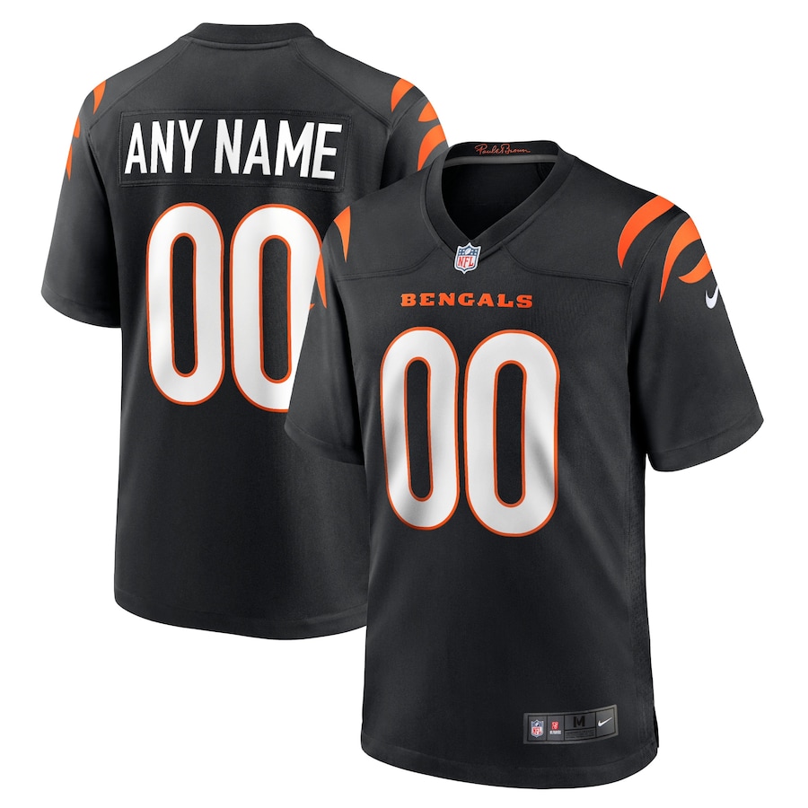 Men's - Cincinnati Bengals Nike Game Black - Custom Jersey