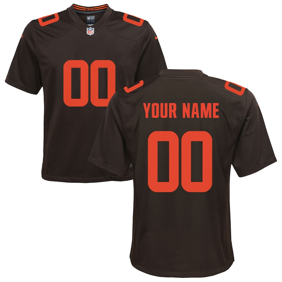 Youth - Cleveland Browns Nike Game Alternate Custom Jersey Youth - Cleveland Browns Nike Game Alternate Custom Jersey