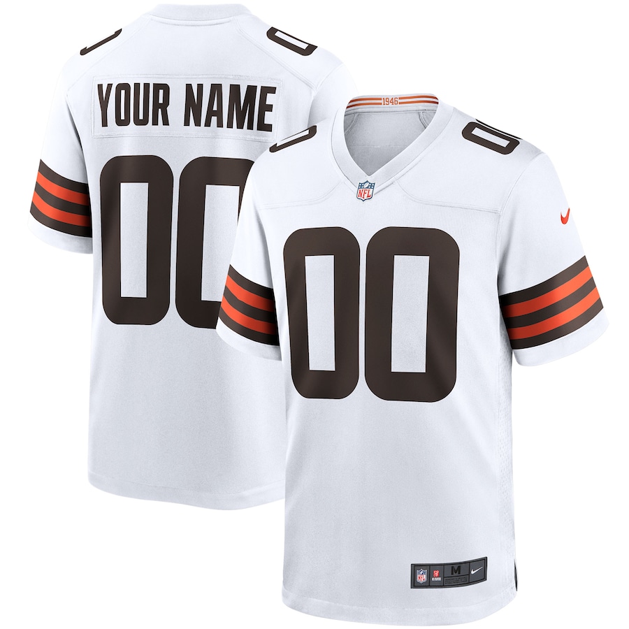 Youth - Cleveland Browns Nike Game Road Custom Jersey Youth - Cleveland Browns Nike Game Road Custom Jersey