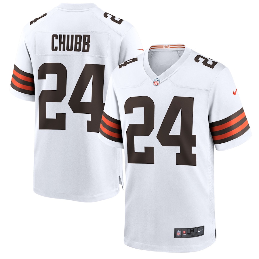 Youth - Cleveland Browns Nike Game Road White - Nick Chubb Jersey Youth - Cleveland Browns Nike Game Road White - Nick Chubb Jersey