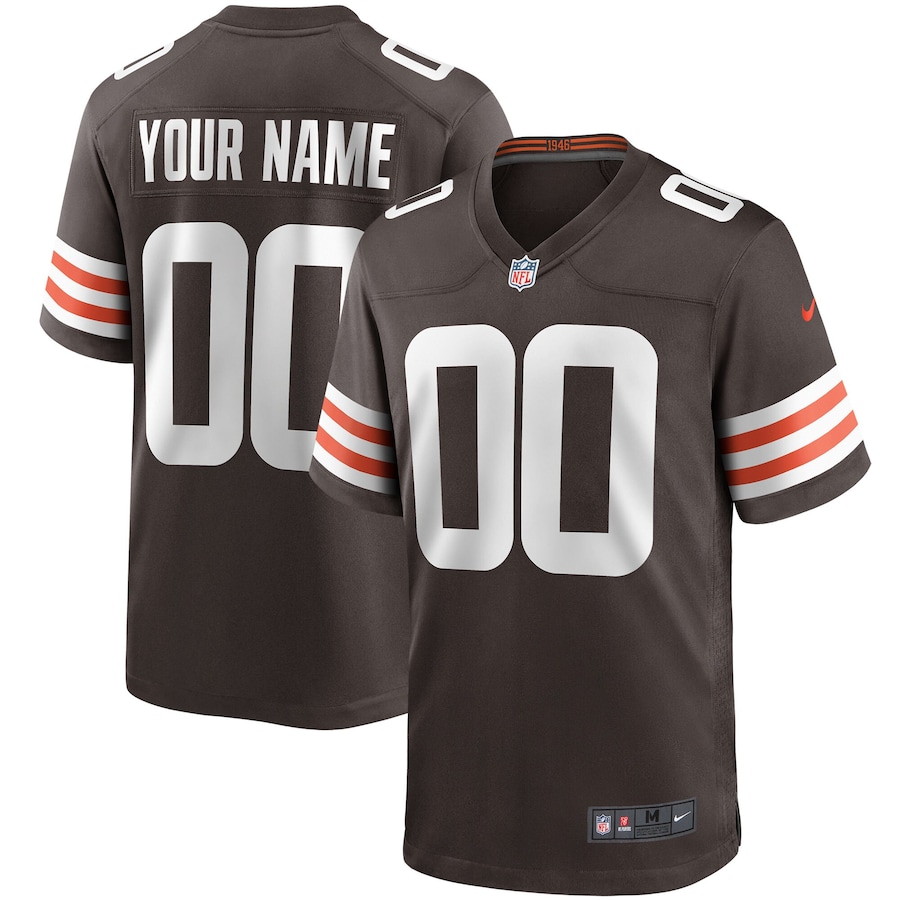 Youth - Cleveland Browns Nike Game Team Colour Custom Jersey Youth - Cleveland Browns Nike Game Team Colour Custom Jersey
