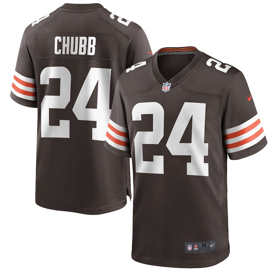 Youth - Cleveland Browns Nike Game Team Colour Seal Brown - Nick Chubb Jersey