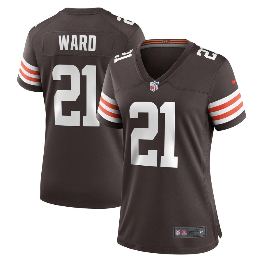Women's - Cleveland Browns Nike Home Game Team Colour Brown - Denzel Ward Jersey Women's - Cleveland Browns Nike Home Game Team Colour Brown - Denzel Ward Jersey