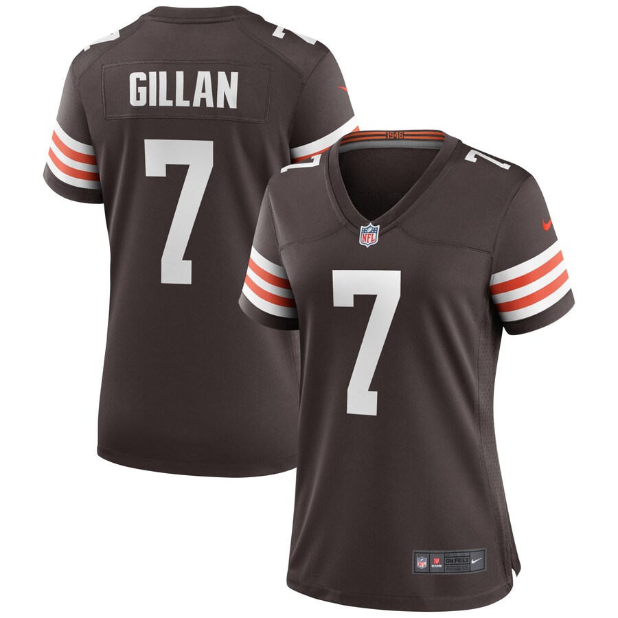 Women's - Cleveland Browns Nike Home Game Team Colour Brown - Jamie Gillan Jersey