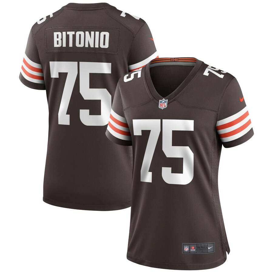 Women's - Cleveland Browns Nike Home Game Team Colour Brown - Joel Bitonio Jersey