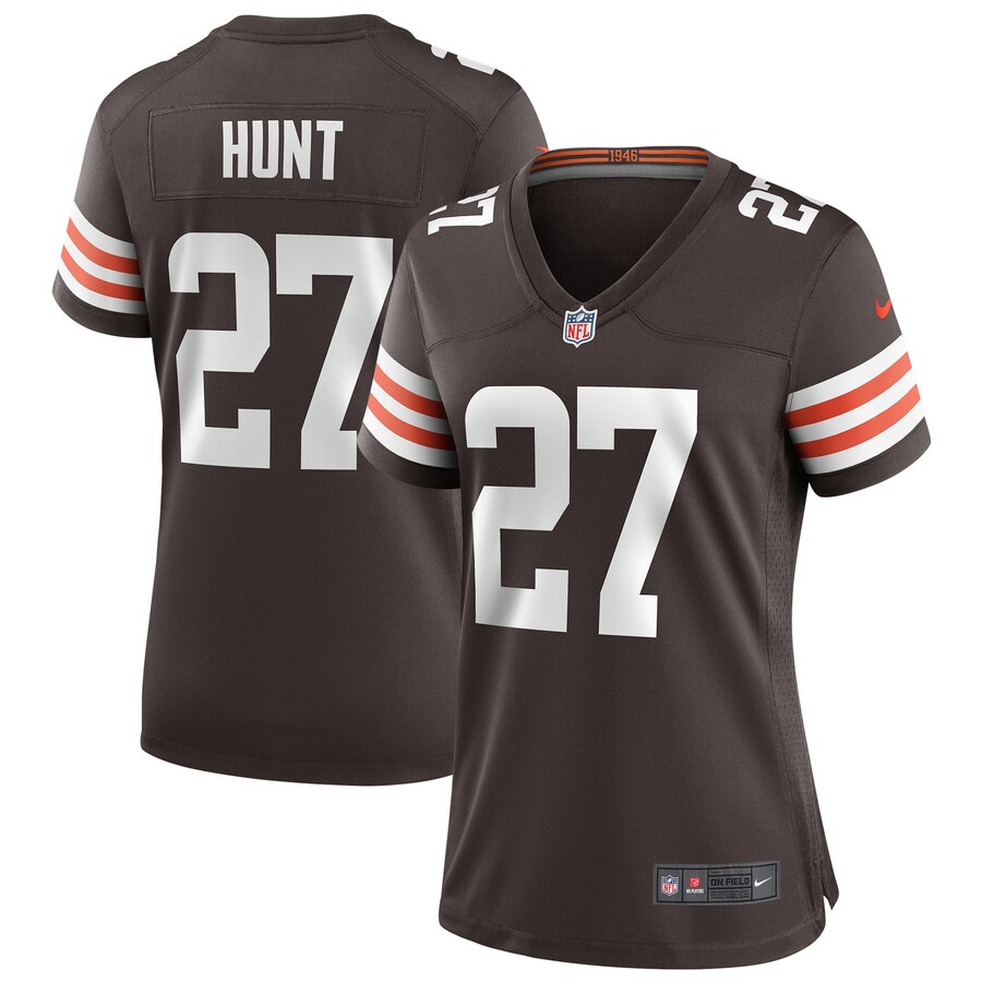 Women's - Cleveland Browns Nike Home Game Team Colour Brown - Kareem Hunt Jersey