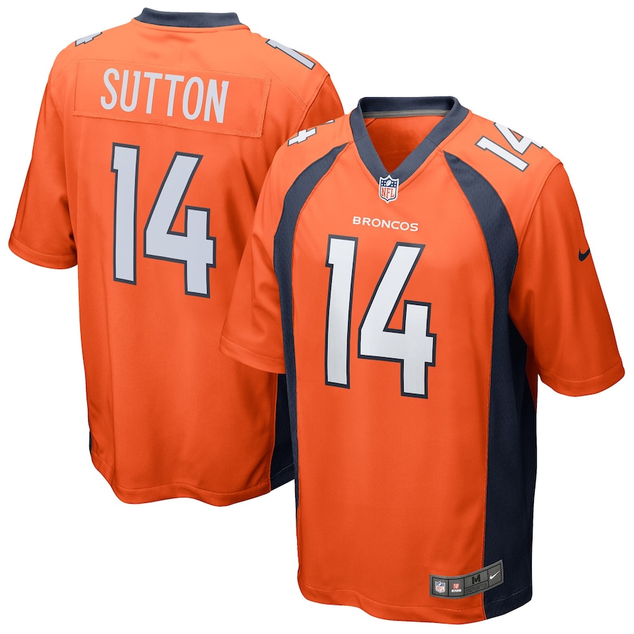 Men's - Denver Broncos Nike Home Game Orange - Courtland Sutton Jersey