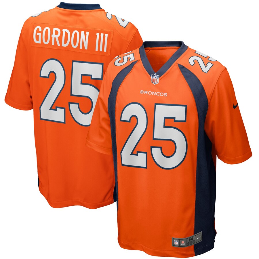 Men's - Denver Broncos Nike Home Game Orange - Melvin Gordon III Jersey