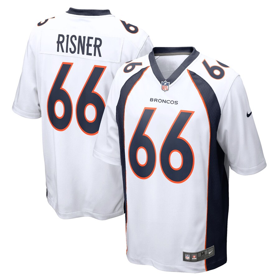 Men's - Denver Broncos Nike Road Game White - Dalton Risner Jersey