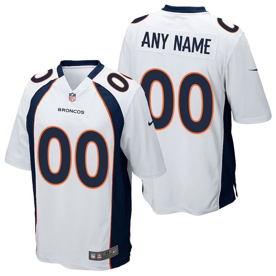 Youth - Denver Broncos Road Game Custom Jersey Youth - Denver Broncos Road Game Custom Jersey