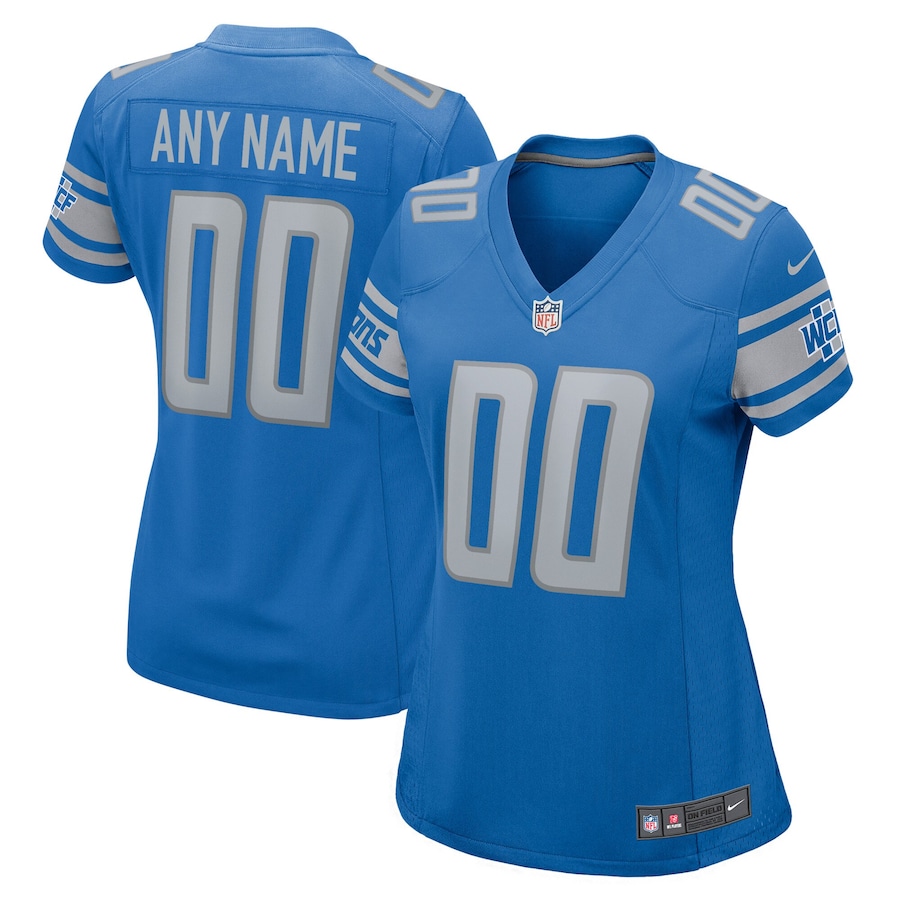 Women's - Detroit Lions Nike Game Team Colour Custom Jersey