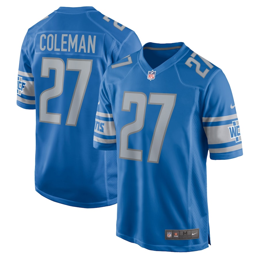 Youth - Detroit Lions Nike Home Game Blue - Justin Coleman Jersey