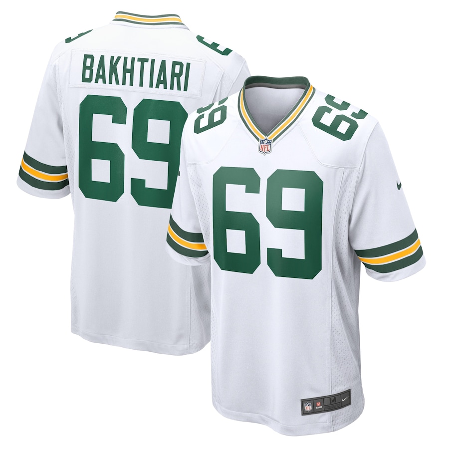 Youth - Green Bay Packers Nike Game Road White - David Bakhtiari Jersey